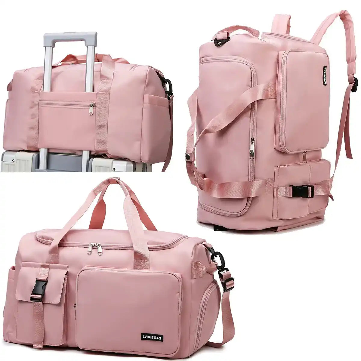 Women's Convertible Weekender Gym Bag with Shoe Compartment – product image 10