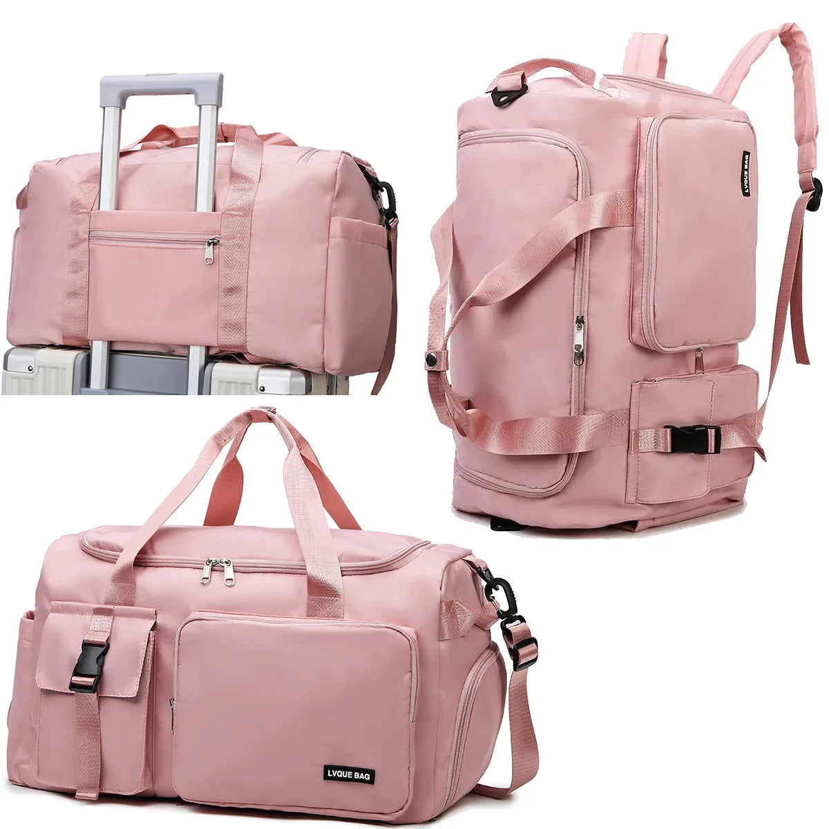 Women's Convertible Weekender Gym Bag with Shoe Compartment – product image 11