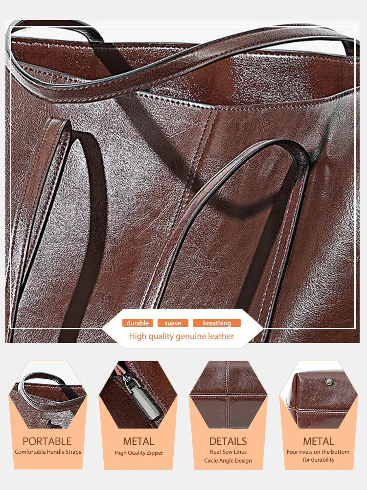 Women's Genuine Leather Work Tote Bag for 14" Laptop Smash Price Shop Work Tote Bag