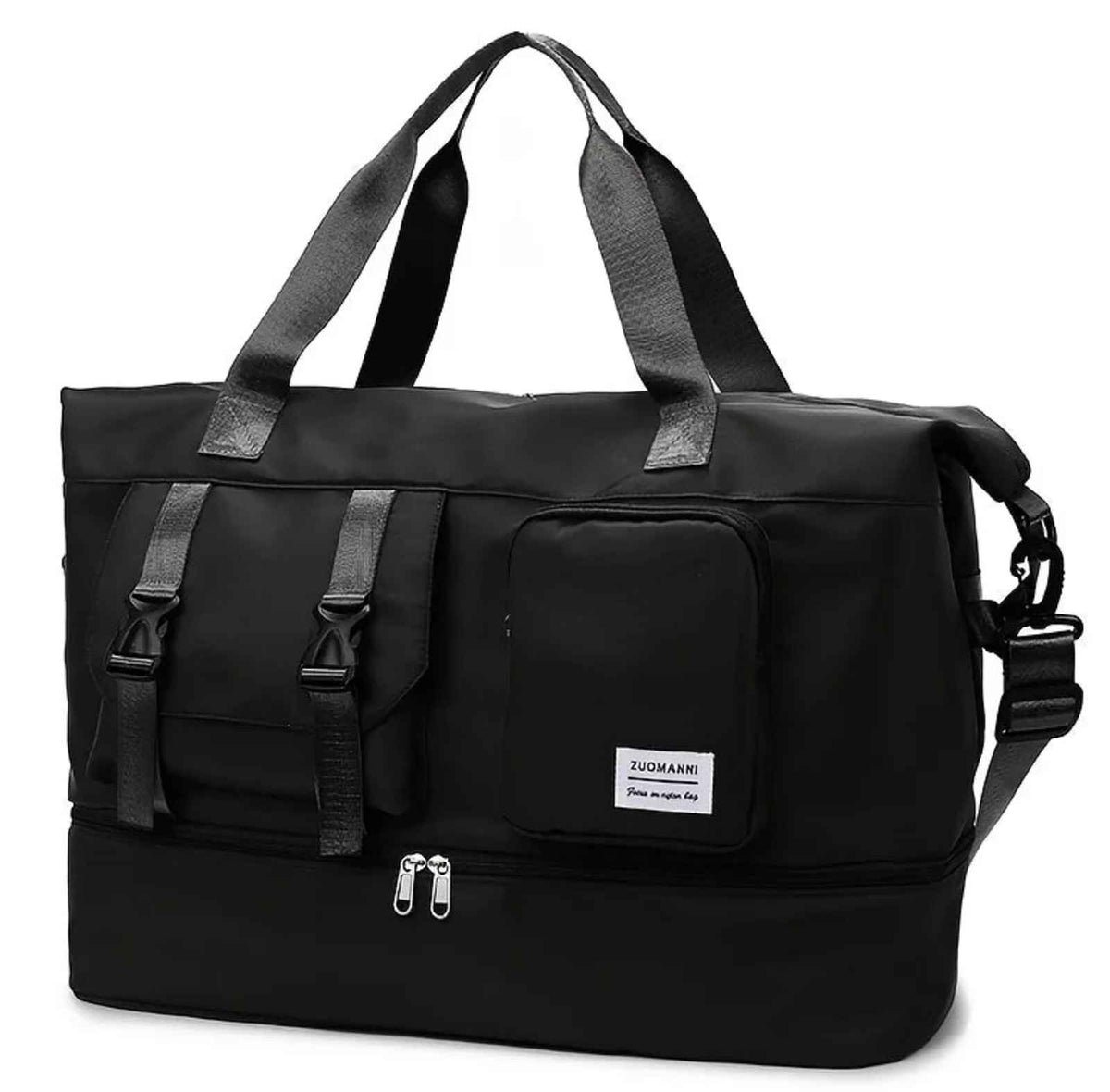 Women’s Large Capacity Weekender Travel Duffel Bag in black – product image 8