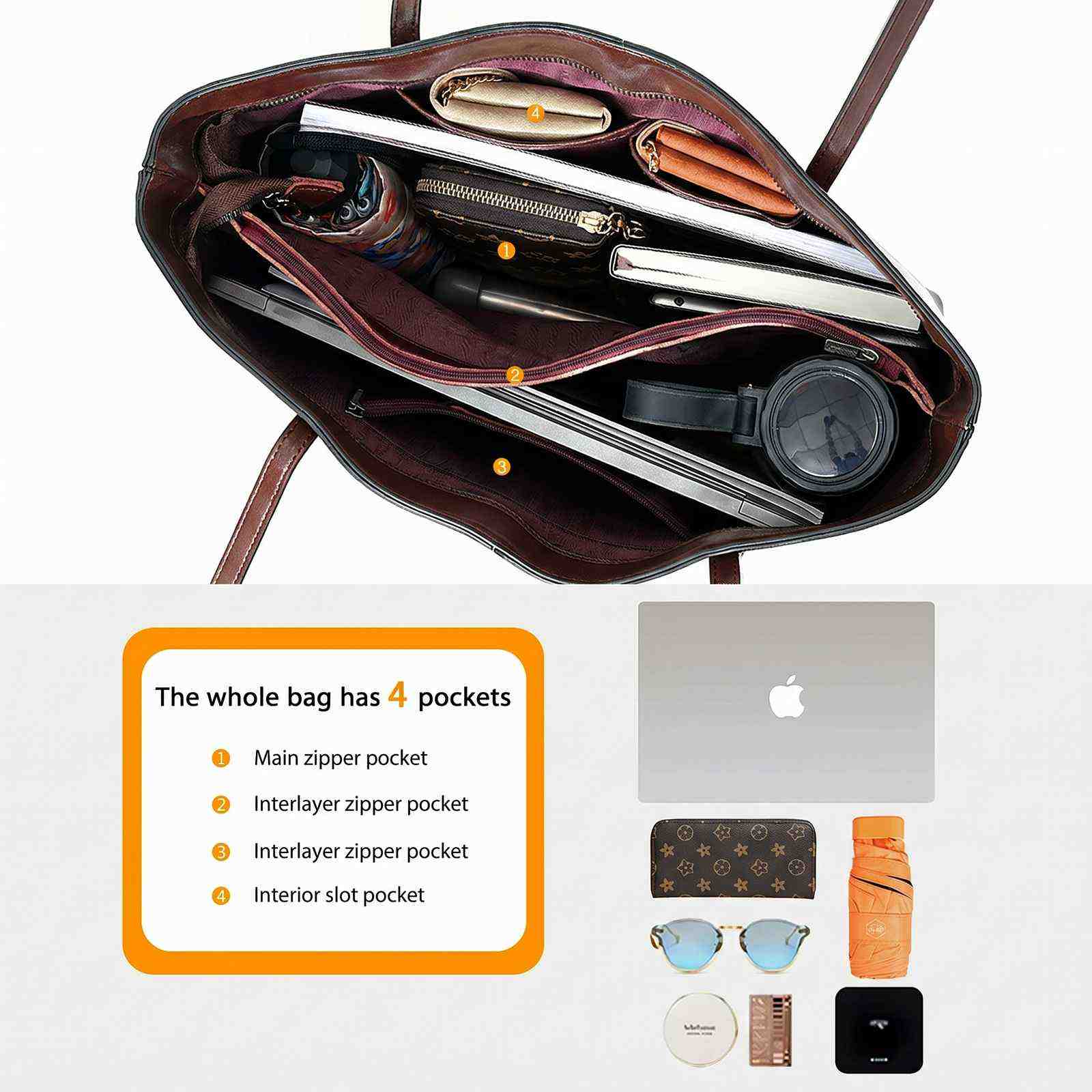 Genuine Leather Work Tote for 14-Inch Laptop – product image 14