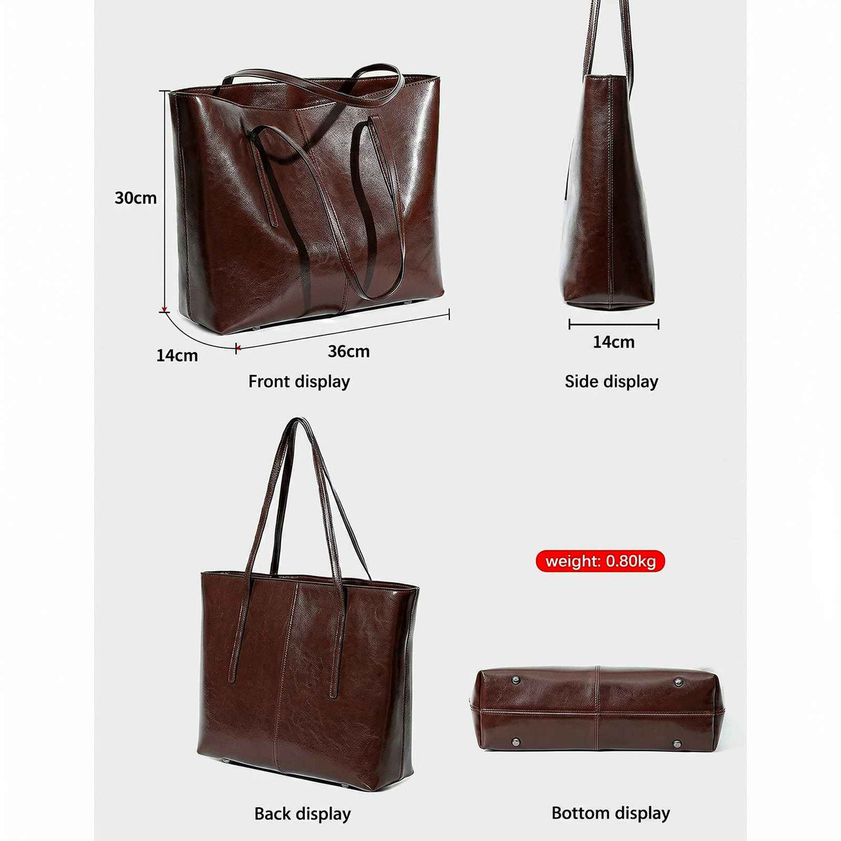 Genuine Leather Work Tote for 14-Inch Laptop – product image 15