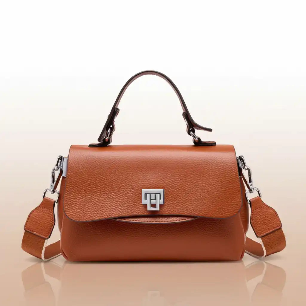 ZENCY Genuine Leather Convertible Crossbody Bag in Brown – product image 7
