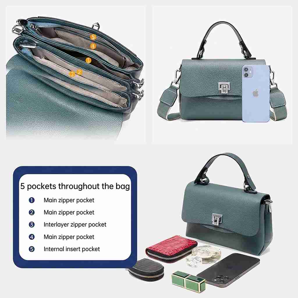 ZENCY Genuine Leather Convertible Crossbody Bag – product image 13