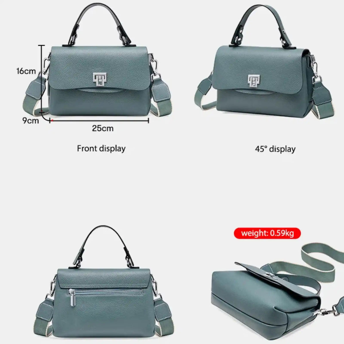 ZENCY Genuine Leather Convertible Crossbody Bag – product image 15