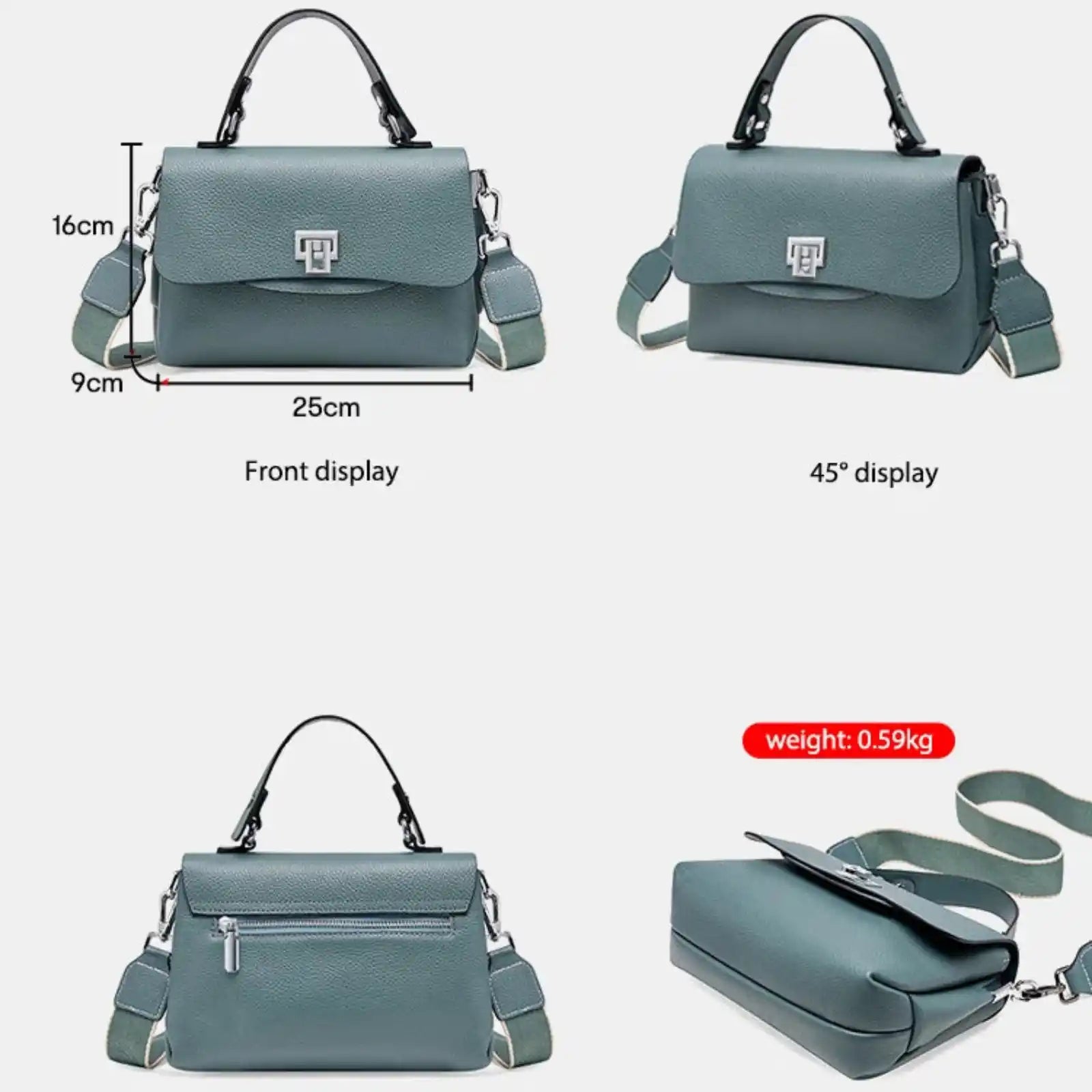 ZENCY Genuine Leather Convertible Crossbody Bag – product image 15