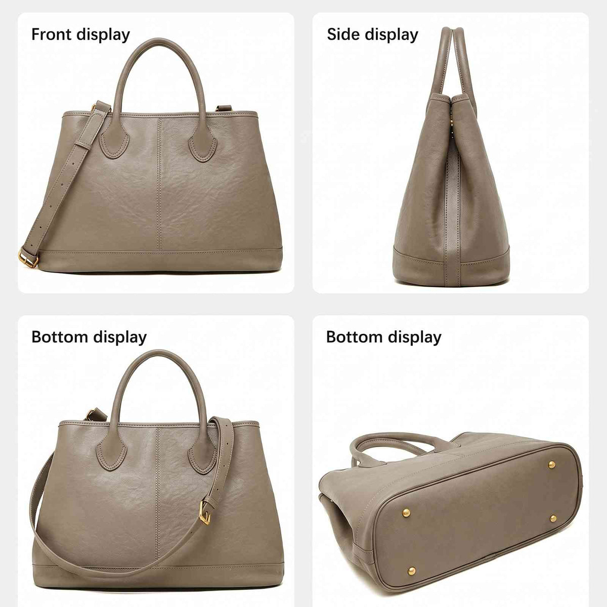 ZENCY Genuine Leather Convertible Tote Bag – product image 10