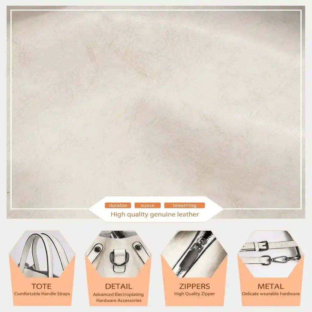 Zency Genuine Leather Luxury Convertible Tote Bag – product image 15