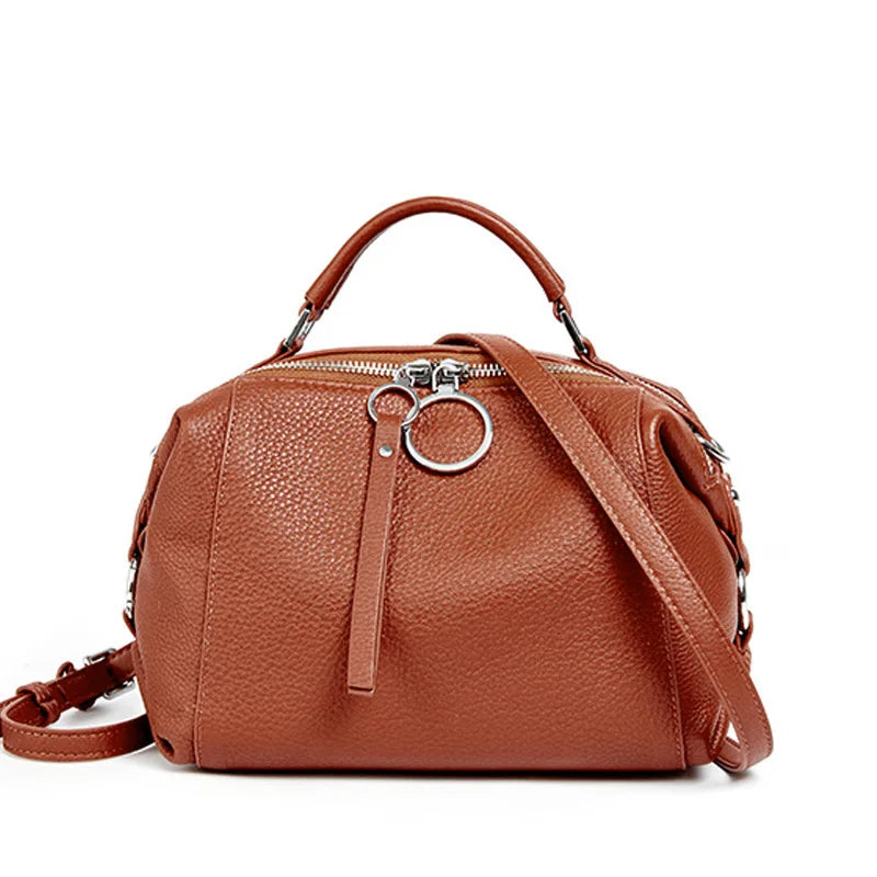 Zency Women's Designers Handbag Genuine Leather Cowhide Crossody Ladies Shoulder Top Handle Satchel 2026 Pillow Bags Shopper Smash Price Shop