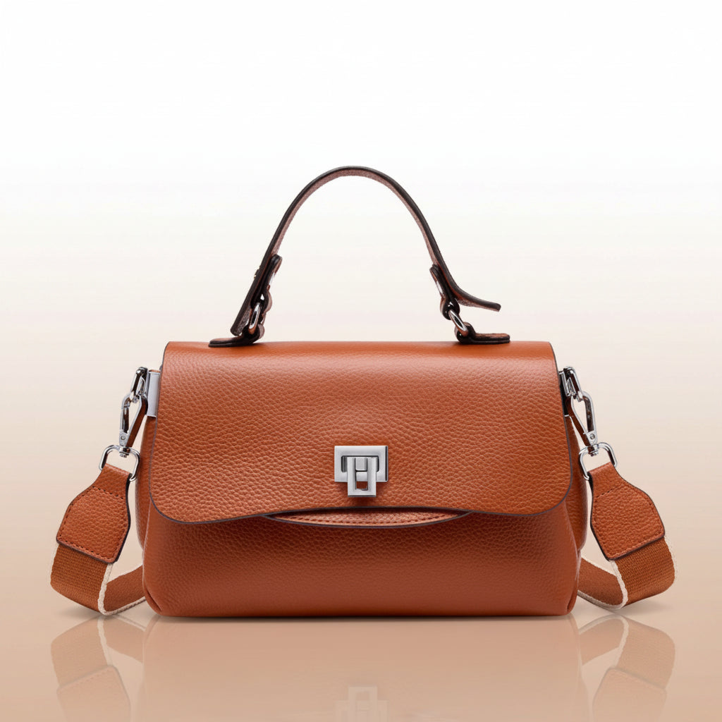 Zency Women's Genuine Leather Top-Handle Bag Simple Fashion Envelope Luxury Brand Shoulder Handbag Small Crossbody for Female Smash Price Shop