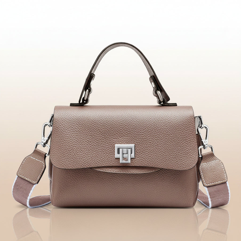 Zency Women's Genuine Leather Top-Handle Bag Simple Fashion Envelope Luxury Brand Shoulder Handbag Small Crossbody for Female Smash Price Shop