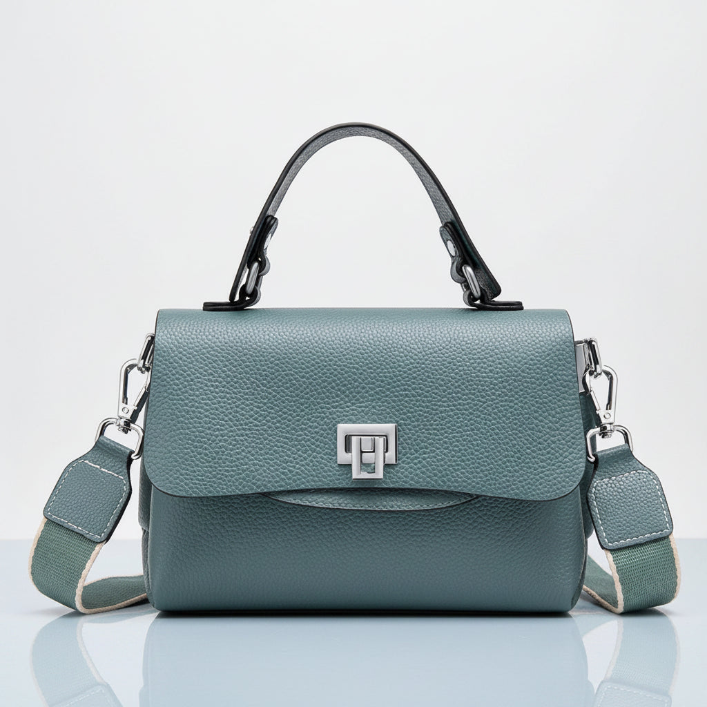 Zency Women's Genuine Leather Top-Handle Bag Simple Fashion Envelope Luxury Brand Shoulder Handbag Small Crossbody for Female Smash Price Shop