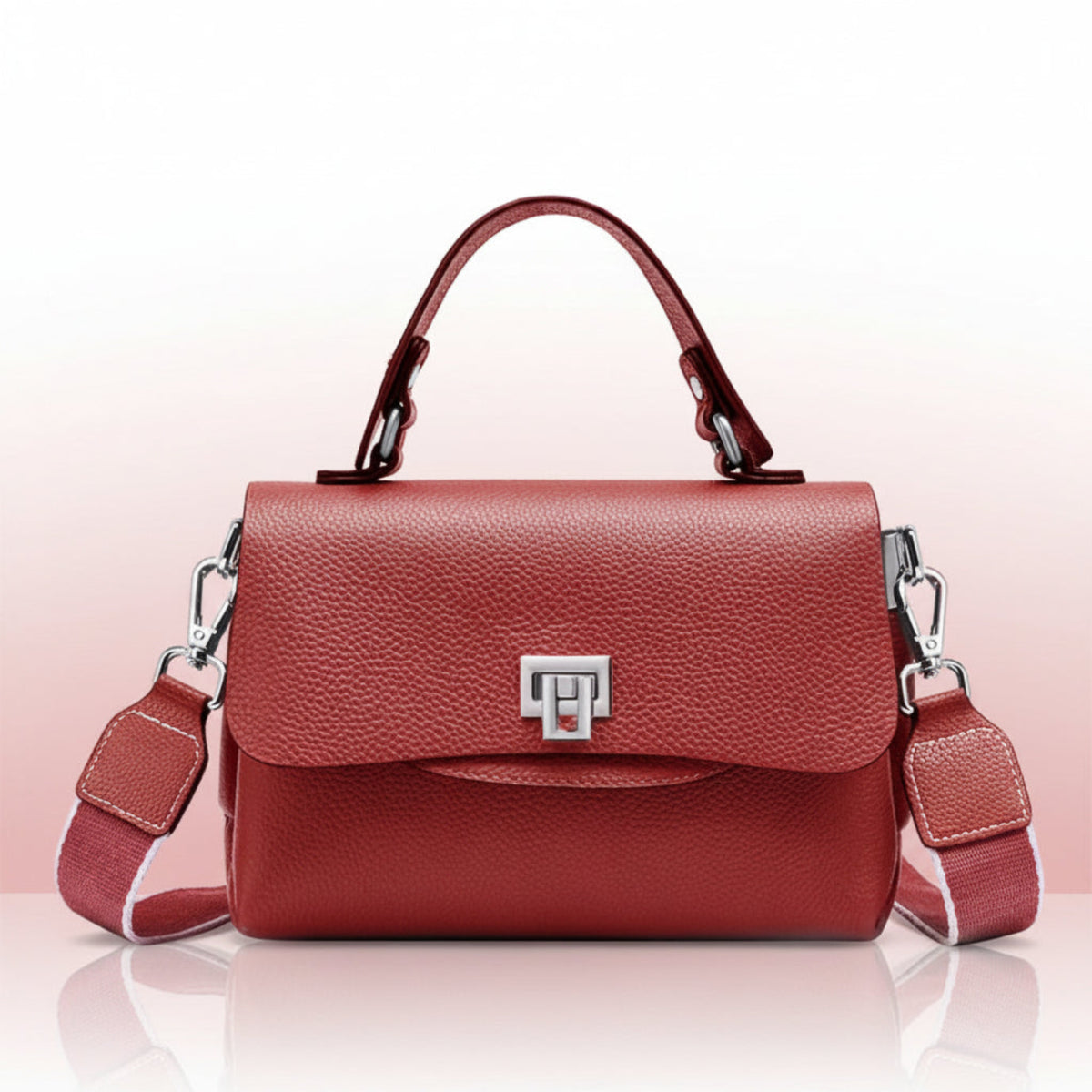 Zency Women's Genuine Leather Top-Handle Bag Simple Fashion Envelope Luxury Brand Shoulder Handbag Small Crossbody for Female Smash Price Shop